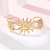 304 Stainless Steel Cuff Bangles for Women BJEW-C141-01G-2