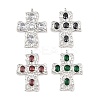 304 Stainless Steel Micro Pave Cubic Zirconia Pendants STAS-P421-02P-A-1