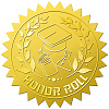 34 Sheets Honor Roll Self Adhesive Gold Foil Embossed Stickers DIY-WH0509-038-1