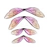 3Pcs Transparent Epoxy Resin Butterfly Wings Cabochons X-RESI-N045-12B-1