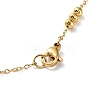 304 Stainless Steel Round Beaded Link Chain Necklaces for Women LS-NJEW-D058-02G-3