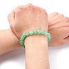 Dyed Natural Green Aventurine Beads Stretch Bracelets X-BJEW-Q305-3