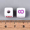 Opaque Acrylic European Large Hole Beads SACR-N020-01A-09-4