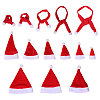 14Pcs 14 Styles Christmas Velvet Wine Bottle Cover Decoration AJEW-CA0004-47-1