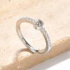 S925 Sterling Silver Adjustable Letter Rings for Women RJEW-M068-01P-S-1