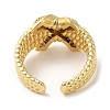 Rack Plating Real 18K Gold Plated Brass Criss Cross Open Cuff Rings RJEW-B048-06G-3