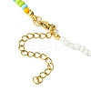 Glass Seed & 304 Stainless Steel Star & Moon Shell Beaded Necklace for Women NJEW-TA00114-5
