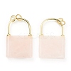 Natural Rose Quartz Pendants G-B012-16G-08-5