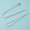 Brass Round Snake Chain Necklace Making KK-F763-07P-3