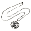 201 Stainless Steel Pendant Necklaces LS-NJEW-C066-04P-2