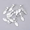Tibetan Style Alloy Glue-on Flat Pad Bails K0P9R021-2