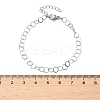 304 Stainless Steel Rolo Chains Bracelets for Women BJEW-U043-02P-5
