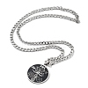 201 Stainless Steel Enamel Pendant Necklace LS-NJEW-K253-20P-2