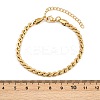 304 Stainless Steel Link Chain Bracelets for Women BJEW-Z143-05G-5