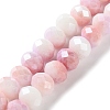 Electroplate Glass Beads Strands LAMP-S068-02E-1