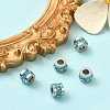 201 Stainless Steel Polymer Clay Rhinestone Inlaid Beads RB-YW0001-11E-2