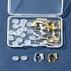 12Pcs 2 Colors Brass Clip-on Earring Converters Findings KK-FS0001-30-7
