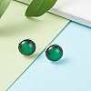 Plain Dome/Half Round Resin Stud Earrings for Women EJEW-JE04799-6