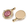 Natural Rhodonite Oval Pendants KK-P283-42B-GG-2