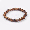 Natural Tiger Eye Stretch Bracelets BJEW-JB03950-01-1