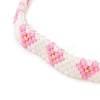 Glass Seed Beaded Bracelets for Women BJEW-MZ00214-01-3