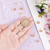 10Pcs Rhombus Brass Stud Earring Findings KK-AR0004-04-3