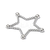 Stainless Steel Color 304 Stainless Steel Rhinestonet Pendants STAS-Q312-02D-P-2