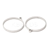 Non-Tarnish 304 Stainless Steel Open Back Bezel Flat Round Pendants STAS-Z040-04A-P-2