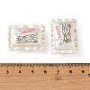 Printed Opaque Acrylic Beads OACR-B054-01F-3