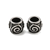 Barrel 304 Stainless Steel European Beads STAS-E214-04AS-1