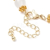 Brass & Imitation Jade Round Glass Link Bracelets for Women BJEW-JB10771-4