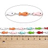 304 Stainless Steel Enamel Fish Link Chains CHS-F023-01J-P-2
