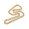 Clear Cubic Zirconia Heart Link Chain Necklace NJEW-E074-06G-2