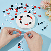 300Pcs 3 Colors Opaque Acrylic Beads SACR-WR0001-03-4