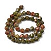 Natural Unakite Beads Strands G-Z119-A31-02-4