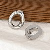 304 Stainless Steel Oval Stud Earrings EJEW-M073-06P-4