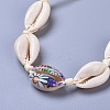 Adjustable Cowrie Shell Braided Bead Bracelets BJEW-JB04272-3