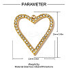 304 Stainless Steel Rhinestone Pendants STAS-OY008-86G-2