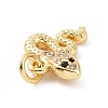 Brass Micro Pave Cubic Zirconia Charms KK-C012-16G-3