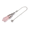 Natural Rose Quartz Pointed Dowsing Pendulum Big Pendants G-H285-06P-A22-4