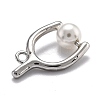 Wishbone Shape Brass Pendants KK-B033-02P-3