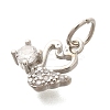 Rack Plating Brass Micro Pave Cubic Zirconia Charms KK-H508-31P-2