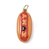 304 Stainless Steel Hot Dog Shape Enamel Pendants LS-ENAM-I086-01-1