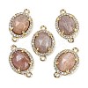 Natural Gemstone Faceted Oval Links G-B126-05G-2