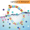 10 Strands 10 Colors Flat Round Handmade Polymer Clay Beads CLAY-SZ0002-04B-6