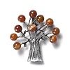 Resin Imitation Agate Tree Brooches LS-JEWB-M033-01AS-01-1