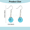 10 Pairs 10 Style Natural & Synthetic Mixed Gemstone Round Beaded Dangle Earrings EJEW-AN0002-82-2