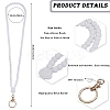 Rose Silicone ID Card Neck Strap Card Holder NJEW-SW00028-07-2