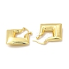 Rack Plating Brass Rhombus Hoop Earrings for Women EJEW-G342-01G-2