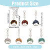14Pcs 7 Styles Chakra Natural & Synthetic Gemstone Chips Beads & Alloy Tree of Life Pendant Decorations HJEW-FH00150-2